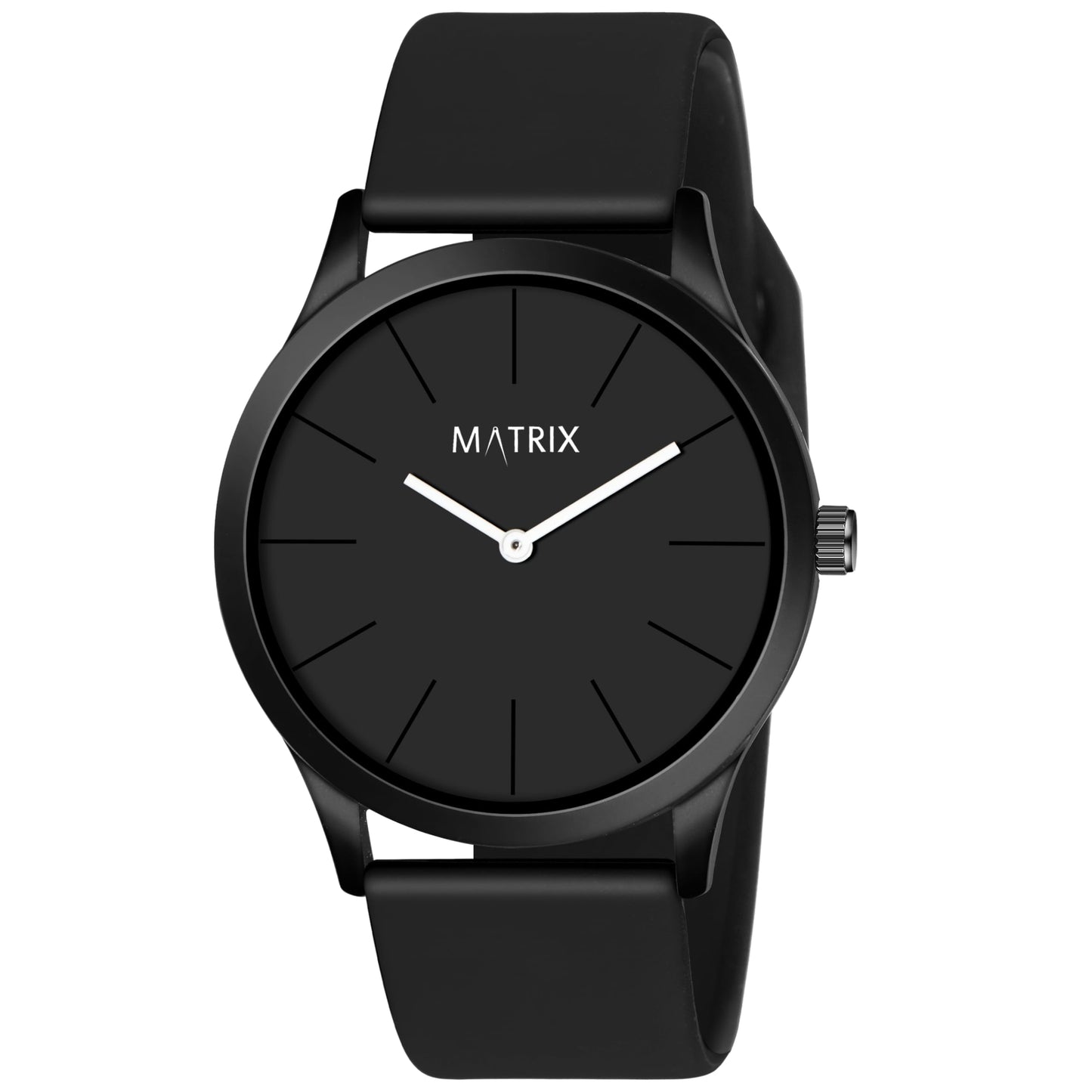 Matrix Minimalist Dial with Softest Silicone Strap Analog Wrist Watch for Men & Boys (Grey)