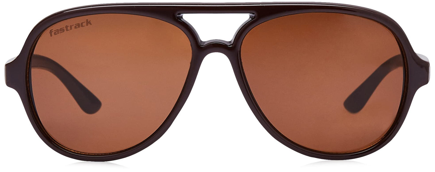 Fastrack Brown Aviator 100% UV protected Sunglasses for Men