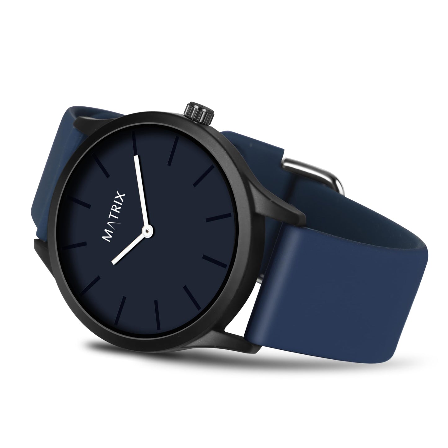 Matrix Minimalist Dial with Softest Silicone Strap Analog Wrist Watch for Men & Boys (Grey)