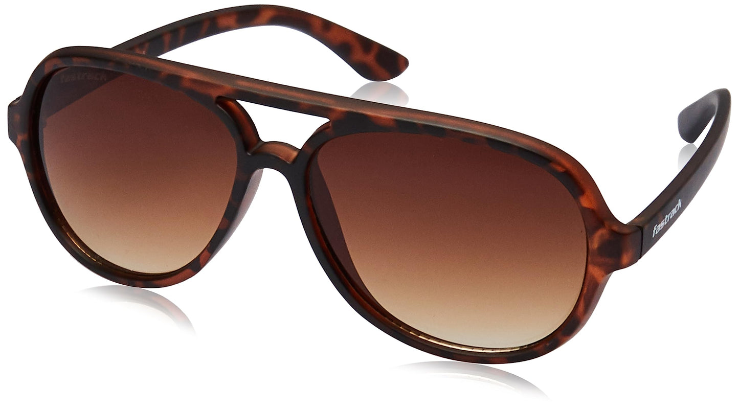 Fastrack Brown Aviator 100% UV protected Sunglasses for Men