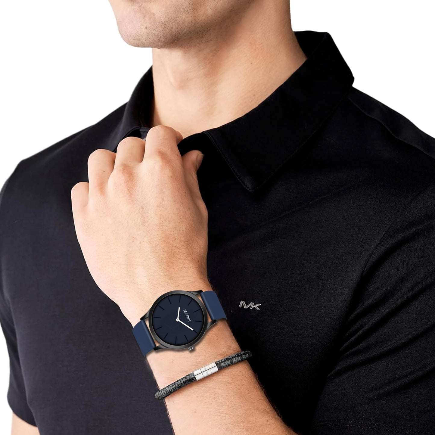 Matrix Minimalist Dial with Softest Silicone Strap Analog Wrist Watch for Men & Boys (Grey)