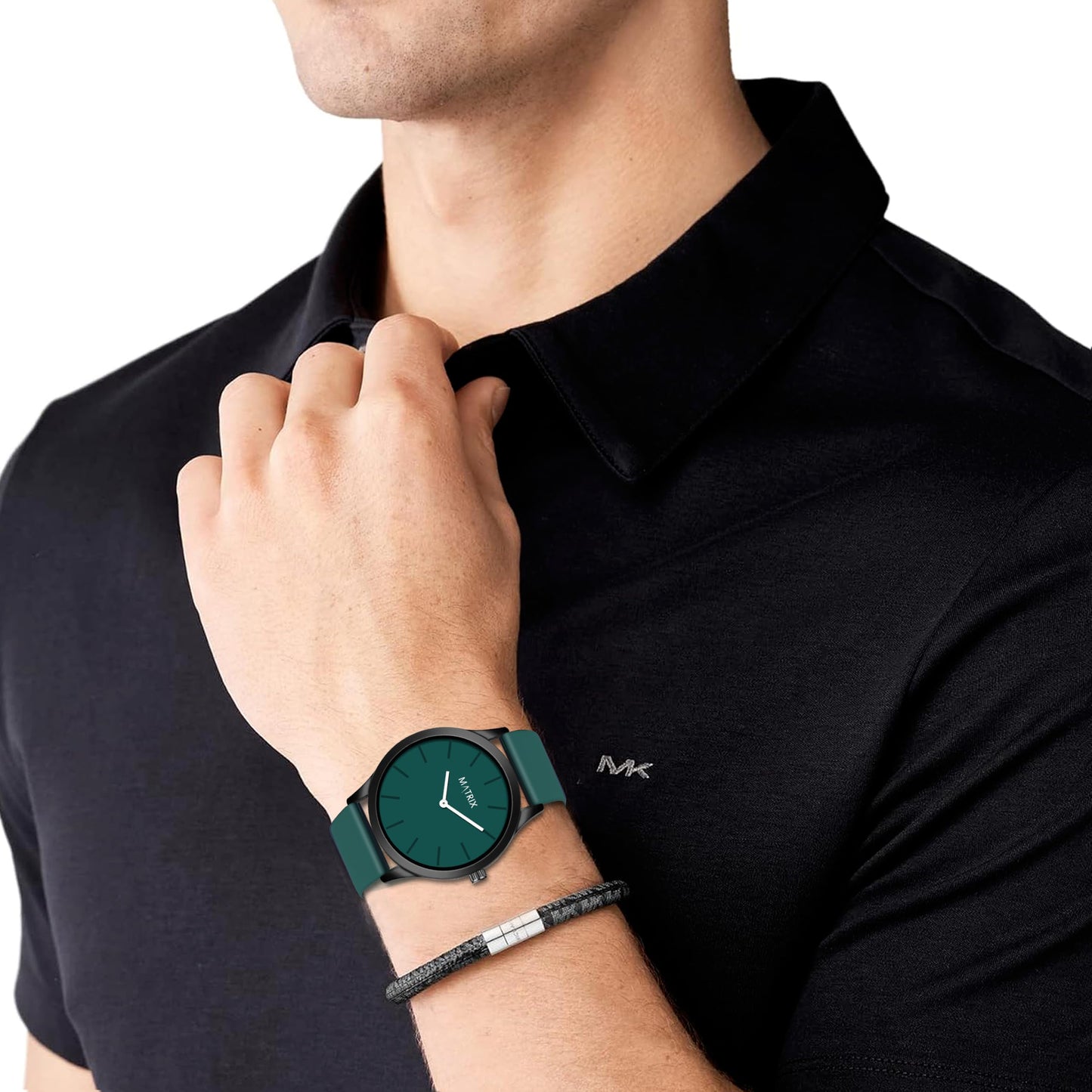 Matrix Minimalist Dial with Softest Silicone Strap Analog Wrist Watch for Men & Boys (Grey)