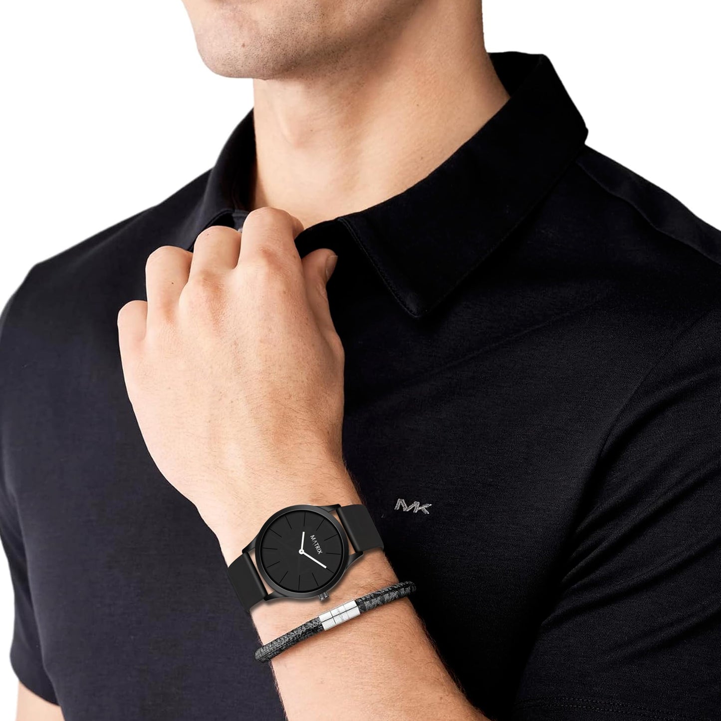 Matrix Minimalist Dial with Softest Silicone Strap Analog Wrist Watch for Men & Boys (Grey)