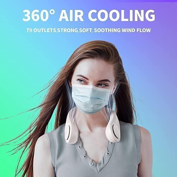 Portable Blade less Hanging Rechargeable Neck Fan